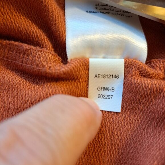 NWT AMAZON ESSENTIALS Studio Terry Long-Sleeve Funnel Neck Sweatshirt Caramel/L - Picture 10 of 12